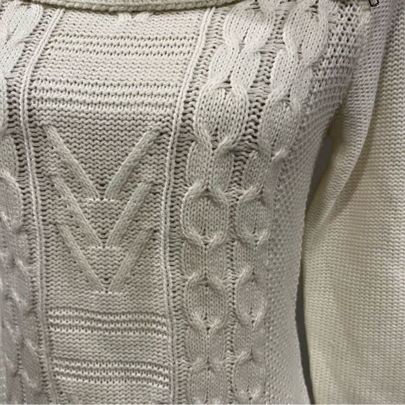 Cowl neck off white sweater - Picture 3 of 11